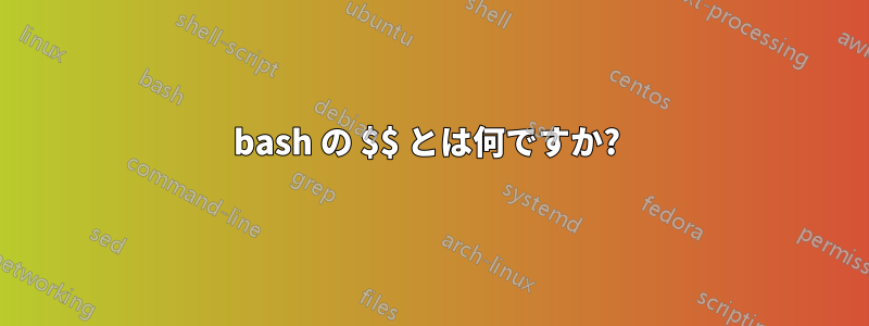 bash の $$ とは何ですか? 