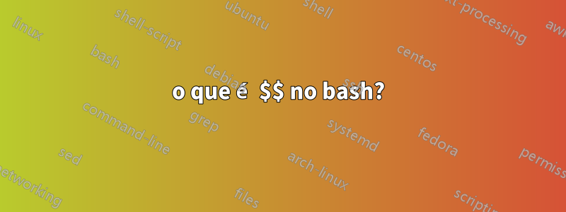 o que é $$ no bash? 