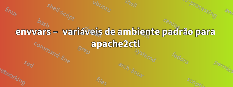 envvars – variáveis ​​de ambiente padrão para apache2ctl