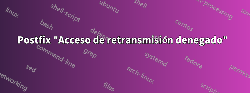 Postfix "Acceso de retransmisión denegado"