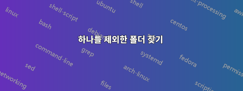 하나를 제외한 폴더 찾기