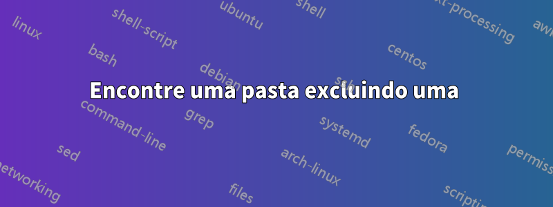 Encontre uma pasta excluindo uma