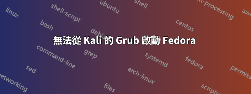 無法從 Kali 的 Grub 啟動 Fedora