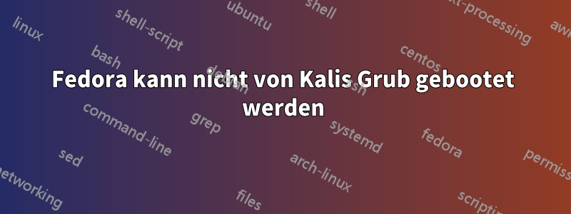 Fedora kann nicht von Kalis Grub gebootet werden