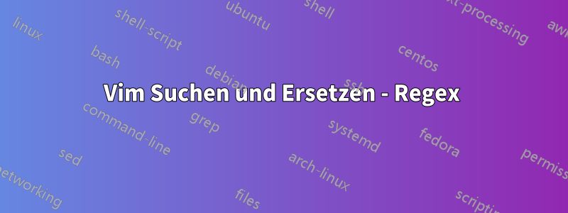 Vim Suchen und Ersetzen - Regex