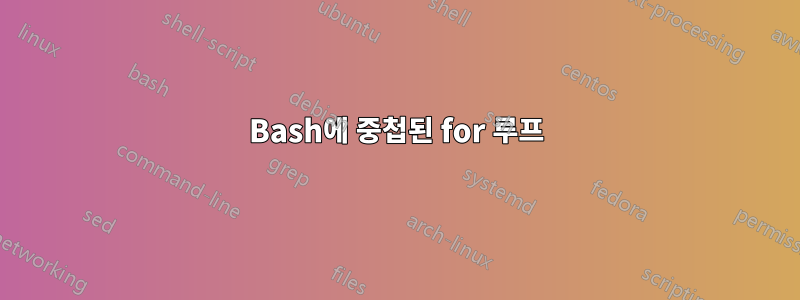 Bash에 중첩된 for 루프