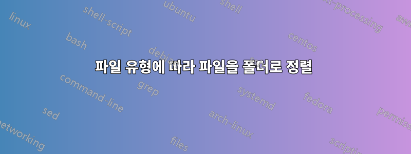 파일 유형에 따라 파일을 폴더로 정렬