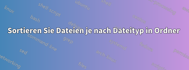 Sortieren Sie Dateien je nach Dateityp in Ordner