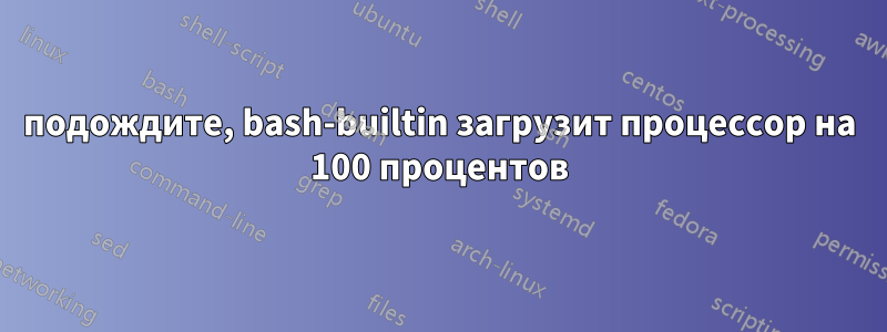 подождите, bash-builtin загрузит процессор на 100 процентов