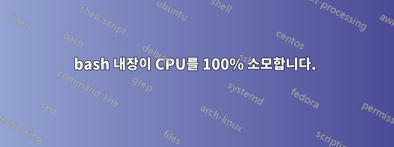 bash 내장이 CPU를 100% 소모합니다.