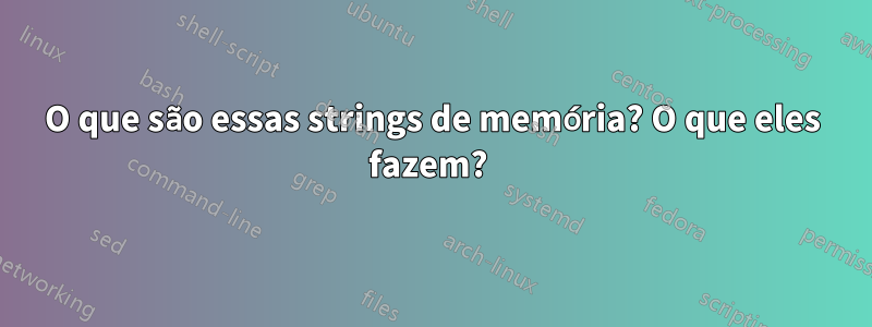 O que são essas strings de memória? O que eles fazem? 