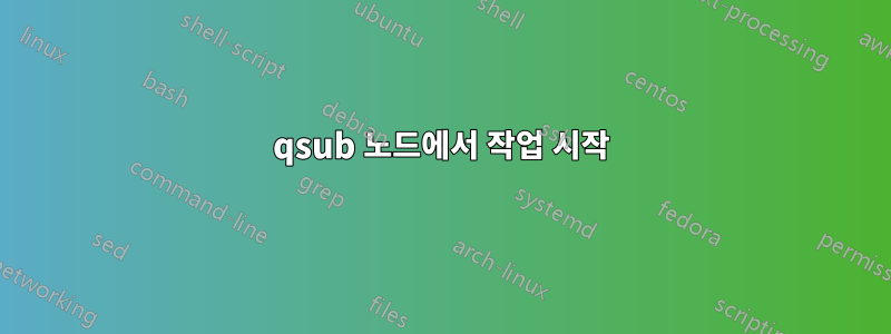 qsub 노드에서 작업 시작