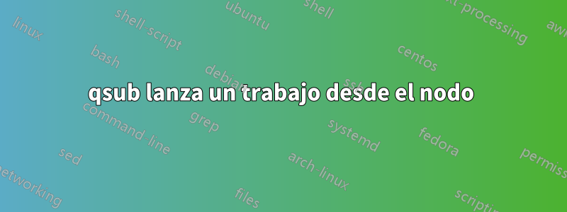 qsub lanza un trabajo desde el nodo