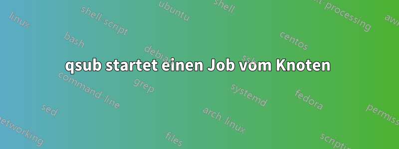 qsub startet einen Job vom Knoten