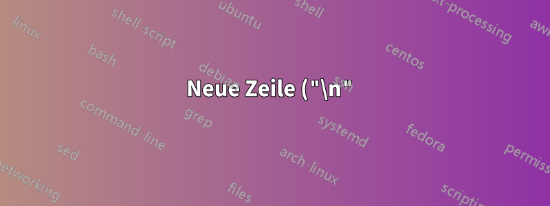 Neue Zeile ("\n") vor der Ausgabe in Bash