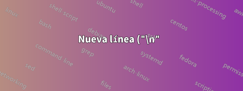 Nueva línea ("\n") antes de la salida en bash
