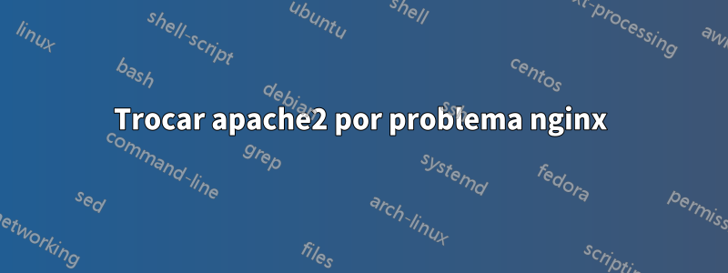 Trocar apache2 por problema nginx