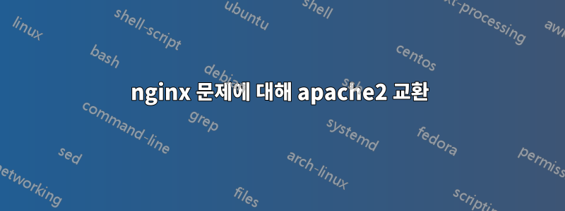 nginx 문제에 대해 apache2 교환