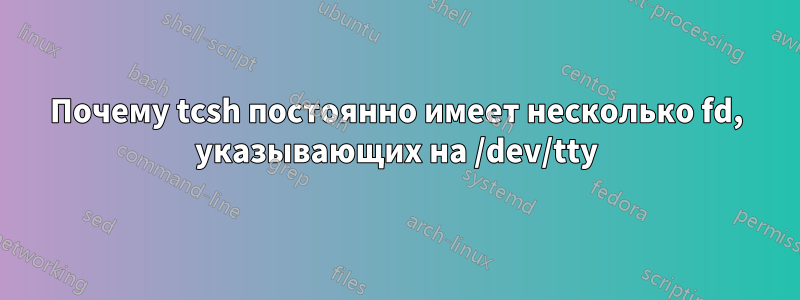 Почему tcsh постоянно имеет несколько fd, указывающих на /dev/tty