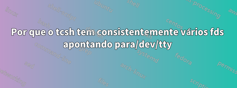 Por que o tcsh tem consistentemente vários fds apontando para/dev/tty