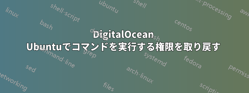 DigitalOcean Ubuntuでコマンドを実行する権限を取り戻す