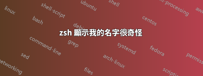 zsh 顯示我的名字很奇怪