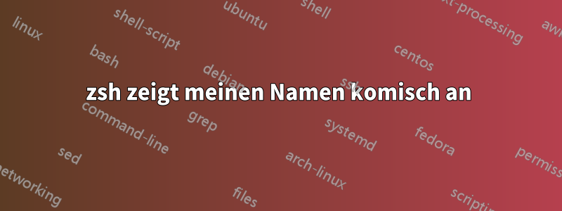 zsh zeigt meinen Namen komisch an