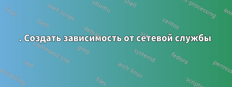 1. Создать зависимость от сетевой службы