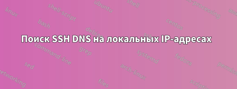 Поиск SSH DNS на локальных IP-адресах 