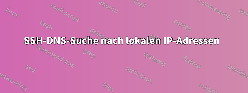 SSH-DNS-Suche nach lokalen IP-Adressen 