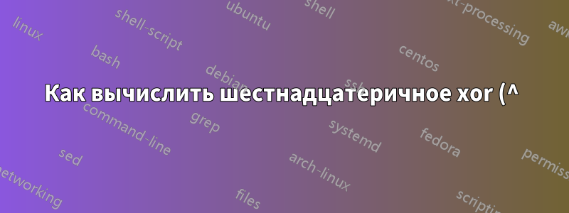 Как вычислить шестнадцатеричное xor (^) из оболочки?
