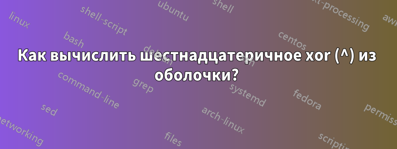 Как вычислить шестнадцатеричное xor (^) из оболочки?