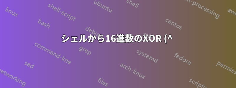 シェルから16進数のXOR (^)を計算するにはどうすればいいですか?