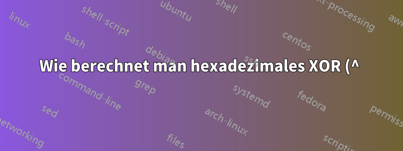 Wie berechnet man hexadezimales XOR (^) aus der Shell?