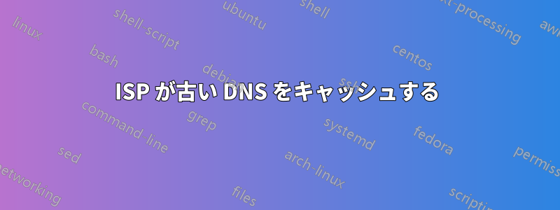 ISP が古い DNS をキャッシュする