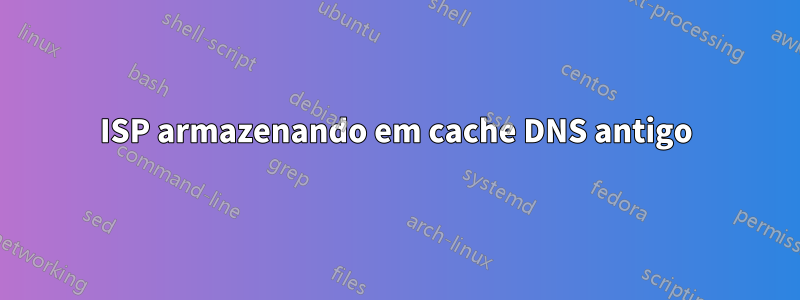 ISP armazenando em cache DNS antigo