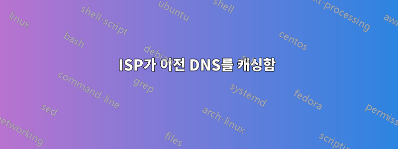 ISP가 이전 DNS를 캐싱함