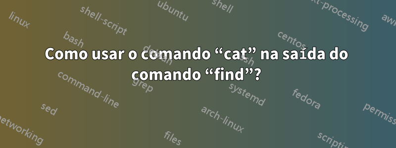 Como usar o comando “cat” na saída do comando “find”?
