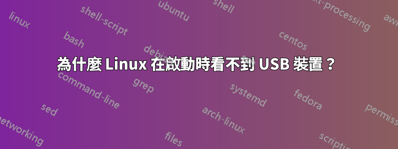為什麼 Linux 在啟動時看不到 USB 裝置？