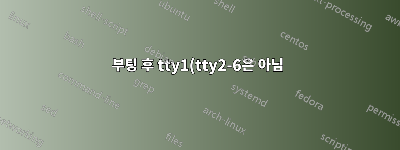 부팅 후 tty1(tty2-6은 아님)의 글꼴이 깨졌습니다.
