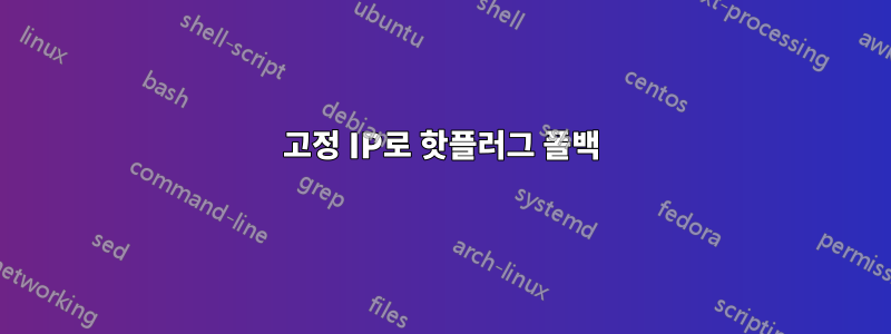 고정 IP로 핫플러그 폴백