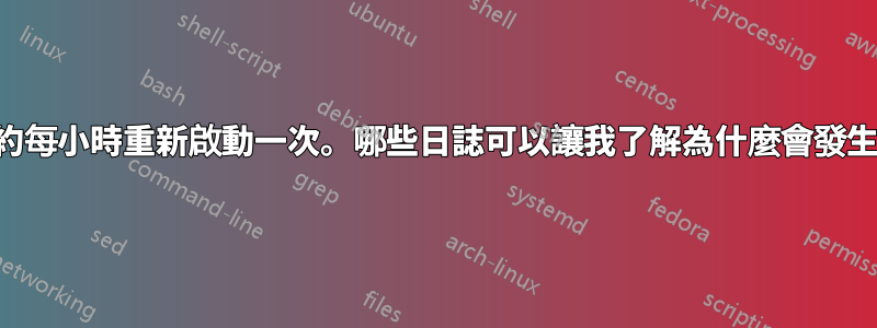 計算機大約每小時重新啟動一次。哪些日誌可以讓我了解為什麼會發生這種情況