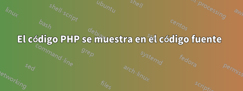 El código PHP se muestra en el código fuente 