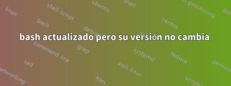 bash actualizado pero su versión no cambia