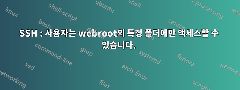 SSH : 사용자는 webroot의 특정 폴더에만 액세스할 수 있습니다.