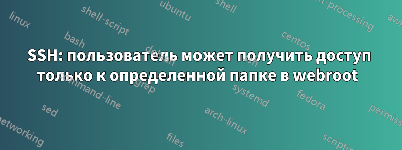 SSH: пользователь может получить доступ только к определенной папке в webroot 