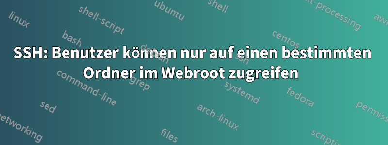SSH: Benutzer können nur auf einen bestimmten Ordner im Webroot zugreifen 