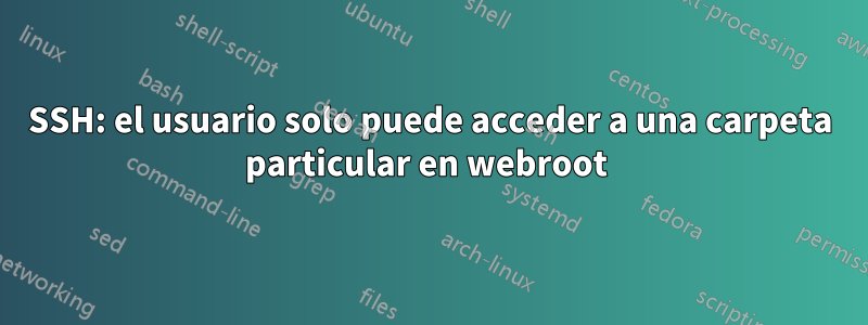 SSH: el usuario solo puede acceder a una carpeta particular en webroot 