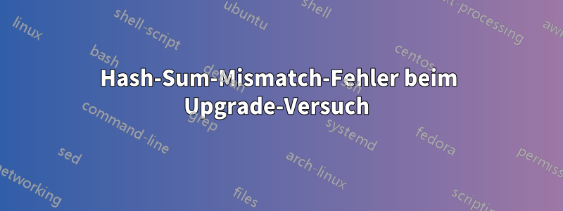Hash-Sum-Mismatch-Fehler beim Upgrade-Versuch 