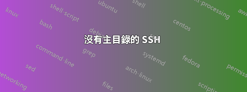 沒有主目錄的 SSH